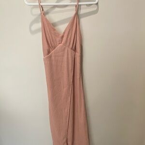 Elegant Pink Sleeveless Dress Lulus, tie back
